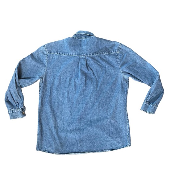 Vintage Dickies Oversized Jean Button Down Shirt Size Large - Picture 6 of 12